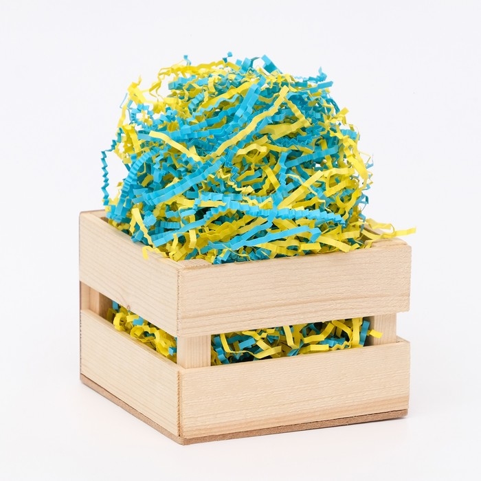 Наполнитель бумажный &laquo;Голубая лагуна&raquo;, светло-синий и желтый, 50 г