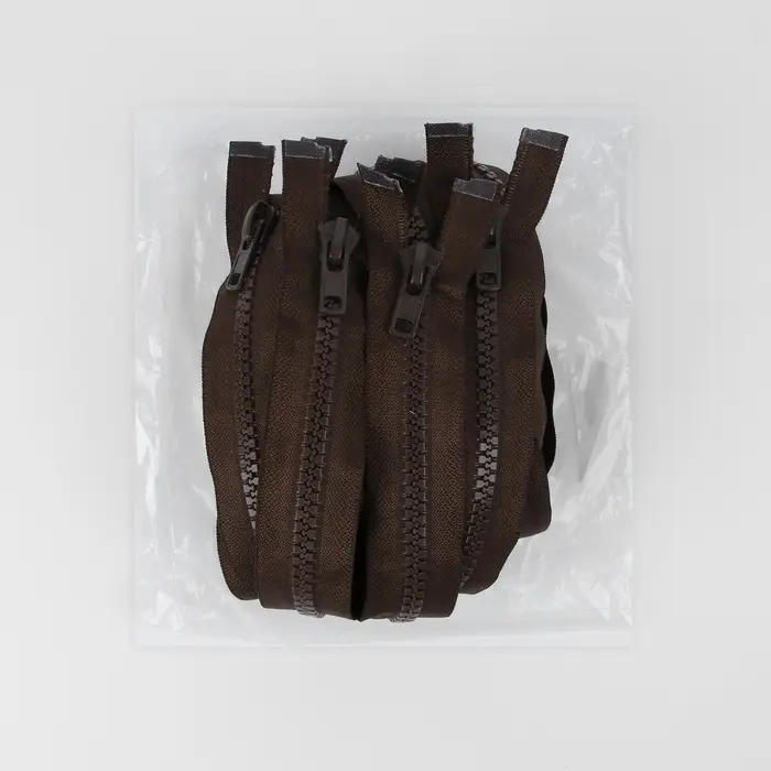 Молния &laquo;Трактор&raquo;, №8, разъёмная, замок автомат, 70 см, коричневая