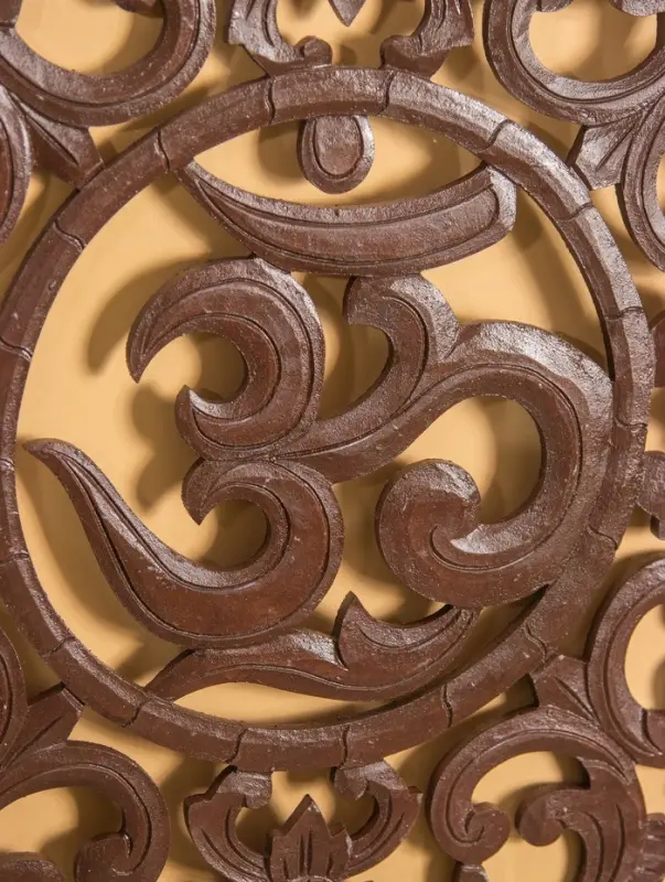 Панно "Ом" МДФ, 60х60х1 см, коричневый