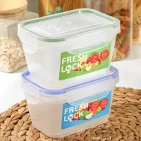 Контейнер пищевой с герметичной крышкой, 770 мл, прозрачный. крышка микс