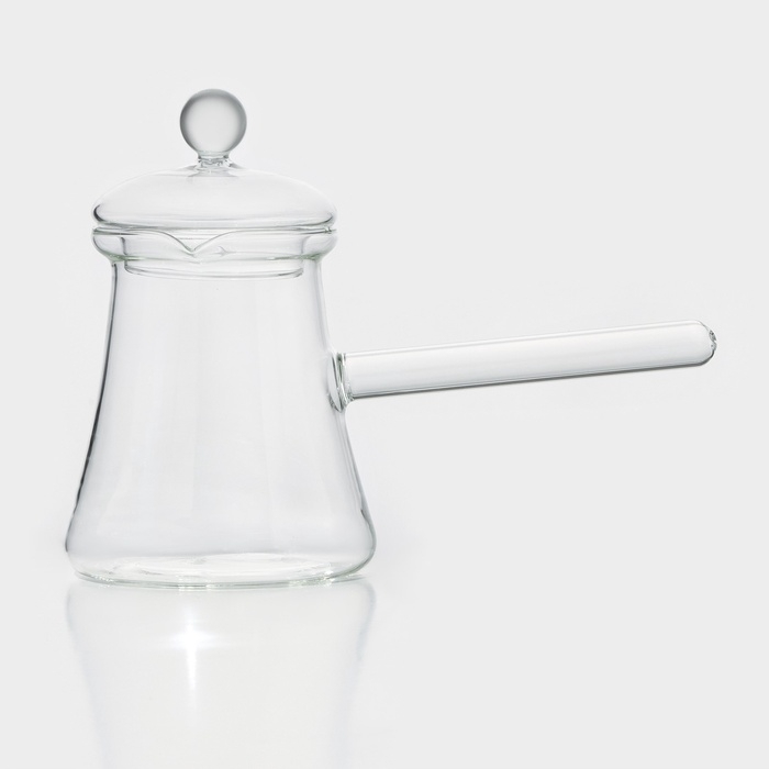 Турка стеклянная с крышкой Magistro &laquo;Арабика&raquo;, 350 мл, 19&times;8,5&times;14 см