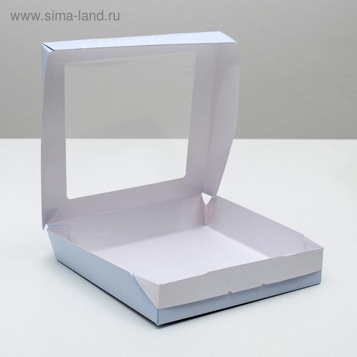 Кондитерская упаковка, коробка с ламинацией &laquo;Present&raquo;, 20 х 20 х 4 см