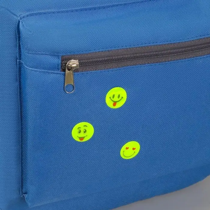 Светоотражающие наклейки &laquo;Смайлы&raquo;, d = 2 см, 16 шт на листе, цвет жёлтый