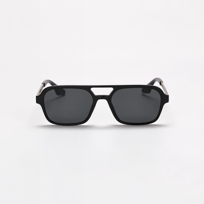 Очки солнцезащитные, UV 400, линза 3.9 х 5.2 см, ширина 14.1 см, дужка 14.5 см, черная оправа