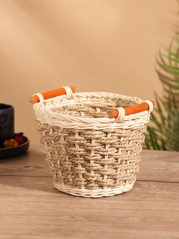 Корзина плетеная 18x18x13.5 см, ротанг