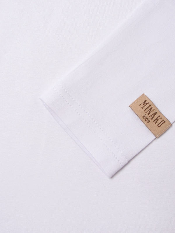 Лонгслив для девочки MINAKU, цвет белый, рост 146 см Лонгслив для девочки MINAKU, цвет белый, рост 146 см