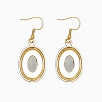 Серьги &laquo;Овал&raquo; винтаж, цвет чёрный в чернённом золоте