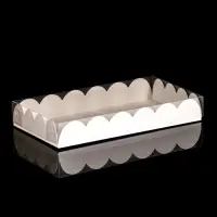 Коробка для печенья, белая, 10.5&times;20&times;3 см