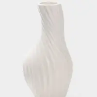 Ваза настольная керамика "Пласидо" 18х8 см, белый