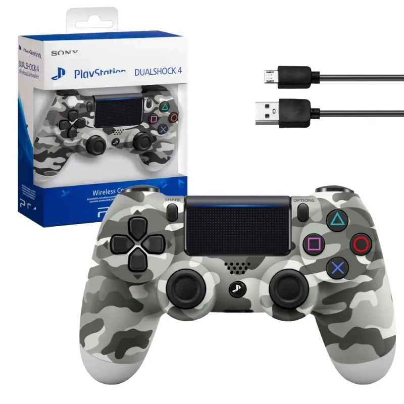 Джойстик PS4 DualShock беспроводной A хаки серый