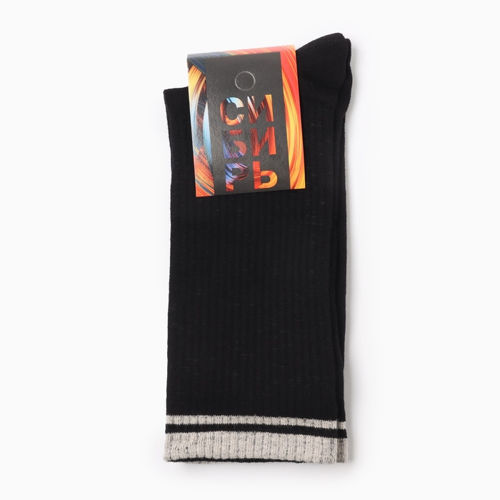 Носки мужские, цвет черный, р-р 27 Носки мужские, цвет черный, р-р 27