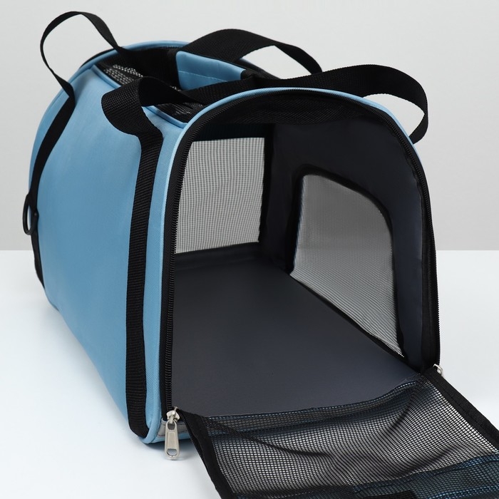 Сумка-переноска сетчатая,53 х 26 х 34 см, голубая