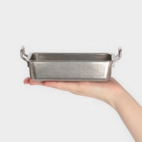 Противень для подачи 15х11х3,5см, 304 сталь