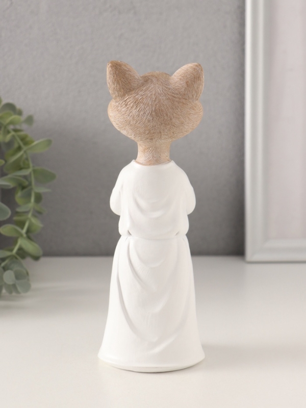 Сувенир полистоун "Кот-мастер карате" 6,5х6,5х18,5 см