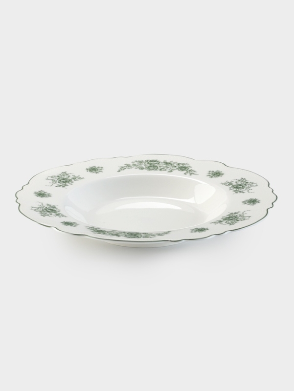 Тарелка глубокая WY Emerald Essence, d=21.5 см, фарфор, белая