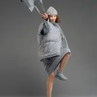 Шопер B3, серый с серыми ручками