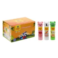 Клей-карандаш PVP 9 г Мульти-Пульти "Зверята: Свинка, Лягушка, Белый медведь", колпачок в форме животного