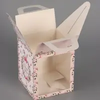 Пасхальная коробочка с окном "Тюльпаны" 15 х 15 х 18 см