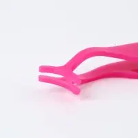 Пинцет для накладных ресниц, 10.8&times;1.8 см, розовый