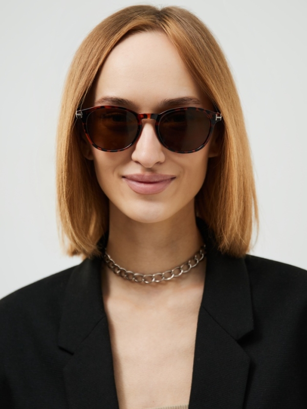 Очки солнцезащитные женские, uv 400, ширина 14.1 см, дужка 13.5 см, линза 6 х 5.1 см