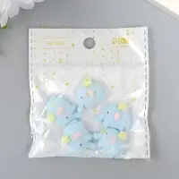 Декор для творчества бархатное напыление "Слонёнок со звёздочкой" 0,6х1,7х2,3 см