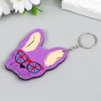 Брелок пластик "Бульдог в очках" МИКС 6,8х5,5 см