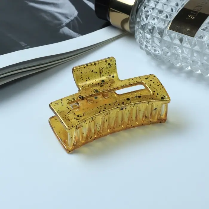 Крабик для волос &laquo;Пелагея&raquo;, прямой, 6.5 см, МИКС