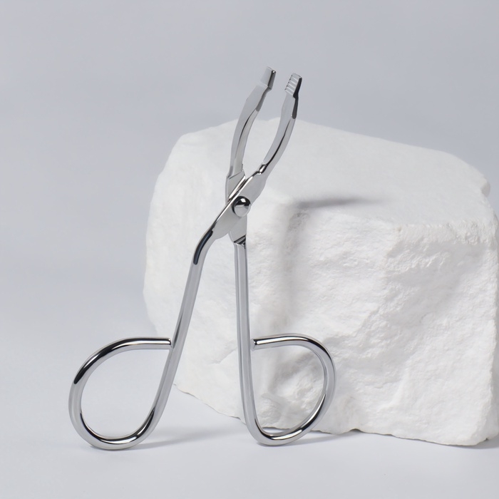 Пинцет в форме ножниц, изогнутый, 8 см, цвет серебристый Пинцет в форме ножниц, изогнутый, 8 см, цвет серебристый