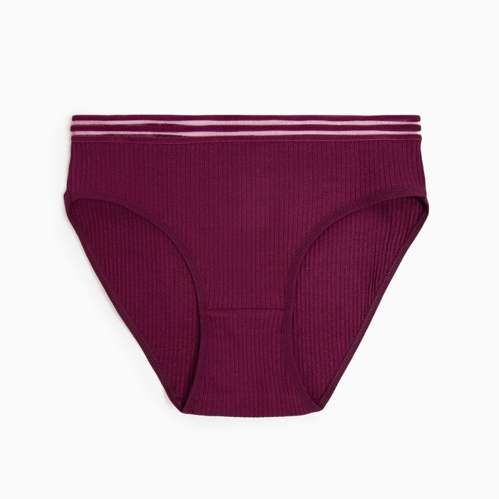 Трусы женские слипы, цвет бордовый, р-р 50-52