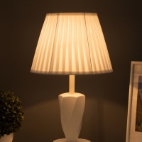 Лампа настольная BayerLux ЭКО "Вероника" 1х40Вт Е27 белый 30х30х50см