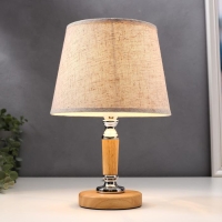 Лампа настольная 16389/1 E14 40Вт бежево-хромовый 20х20х37 см RISALUX