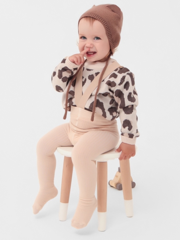 Шапка вязаная Крошка Я р.48-50, цв. кофейный