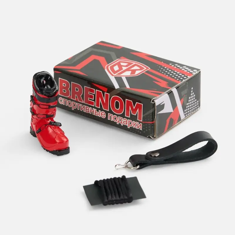 Брелок &laquo;Горнолыжный ботинок&raquo;, красный