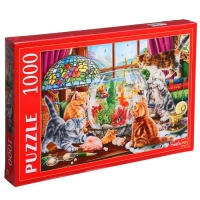 Пазл &laquo;Котята у аквариума&raquo;, 1000 элементов