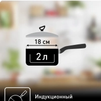 Ковш с крышкой Daily Cook G7122345, 18 см, 2 л