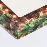 Коробка подарочная новогодняя складная с окном &laquo;Огни&raquo;, 15&times;15&times;4 см