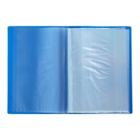 Папка с 20 вкладышами А5, 500 мкм, Calligrata, 9 мм, карман на корешке, синяя Папка с 20 вкладышами А5, 500 мкм, Calligrata, 9 мм, карман на корешке, синяя