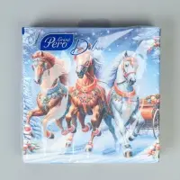 Салфетки бумажные трёхслойные &laquo;Зимняя тройка&raquo;, 33х33, 20 шт