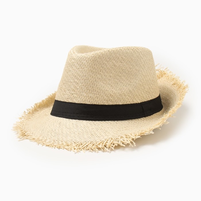 Шляпа мужская MINAKU, цвет молочный, р-р 58