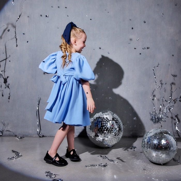 Платье для девочки, MINAKU :Party Dress, цвет голубой, рост 128 см