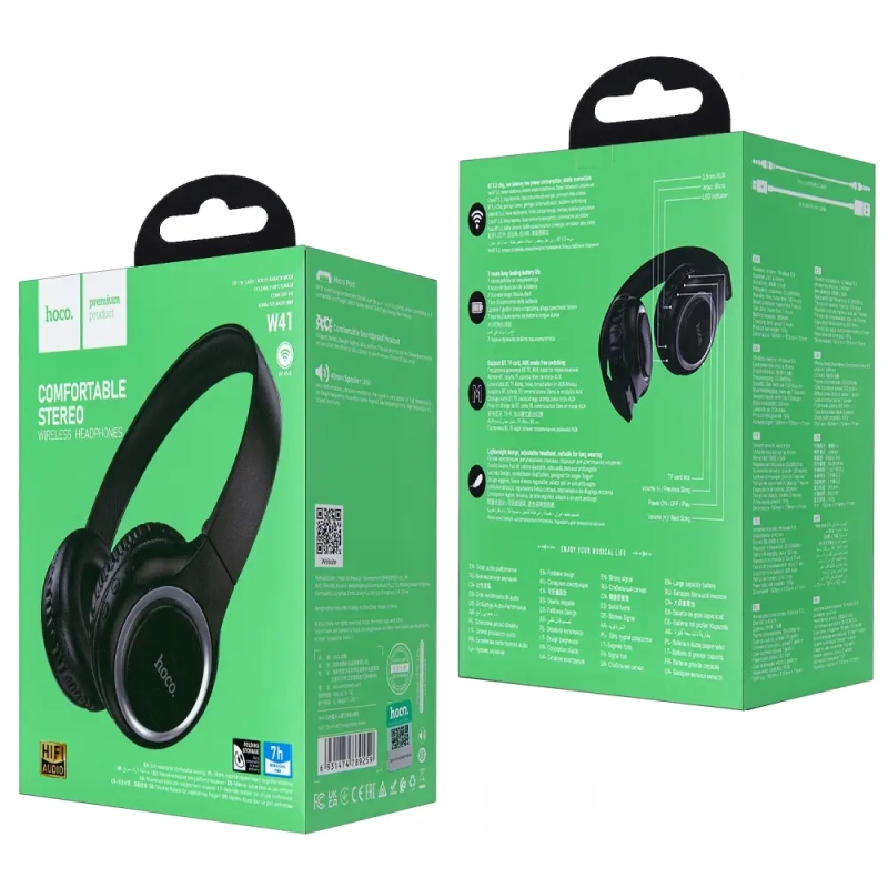 Наушники W41 Wireless Headphones HOCO черные