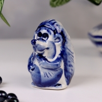 Сувенир гжель &laquo;Ёжик Фима&raquo;, бело-синий,керамика,