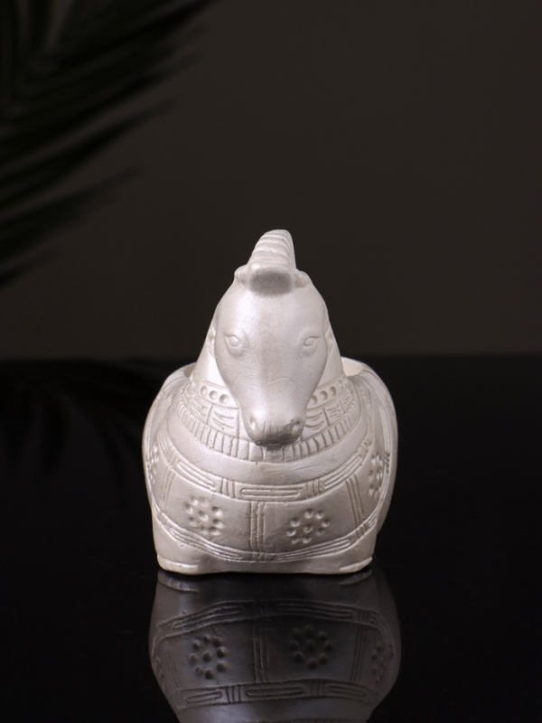 Кашпо "Лошадка с орнаментом" 8х9х6 см, перламутр