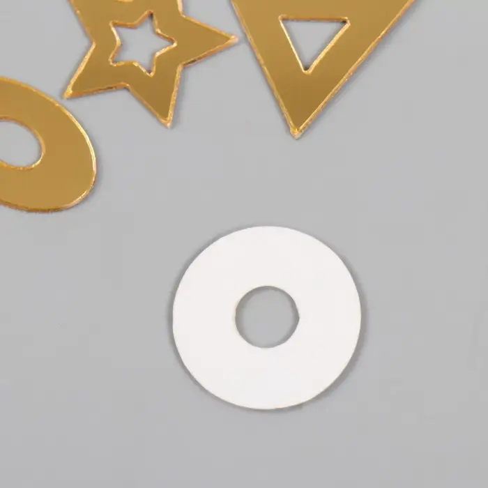 Декор для творчества пластик зеркальный "Геометрия" набор 6 шт