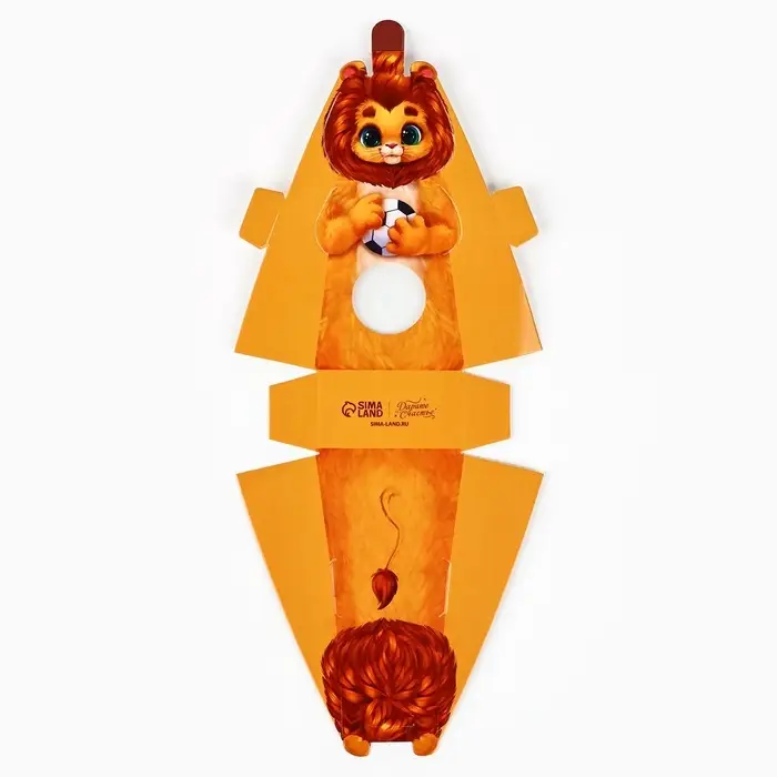 Коробка складная с окном &laquo;Львёнок&raquo;, 6 х 12 х 3.5 см