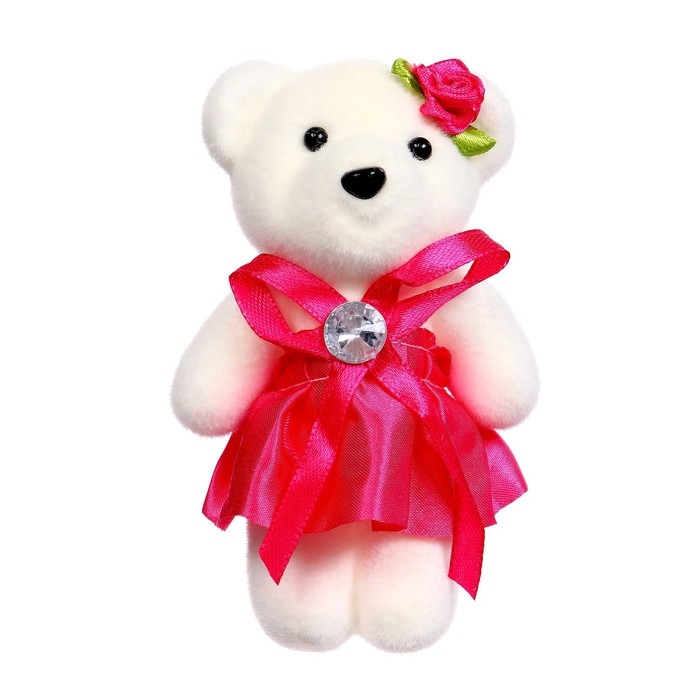 Игрушка из пенопласта &laquo;Мишка в юбочке&raquo;, с камнем, цвета МИКС