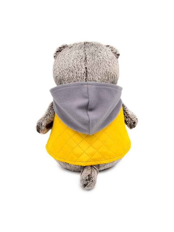 Мягкая игрушка &laquo;Басик&raquo; в желтой жилетке с серым капюшоном, 22 см