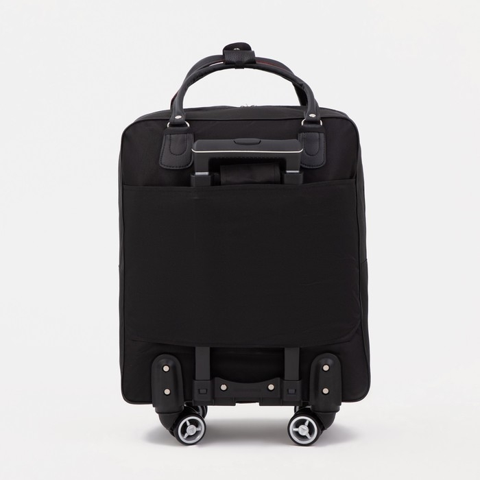 Сумка дорожная 2 в 1 на колёсах 20", отдел на молнии, 4 наружных кармана, цвет чёрный