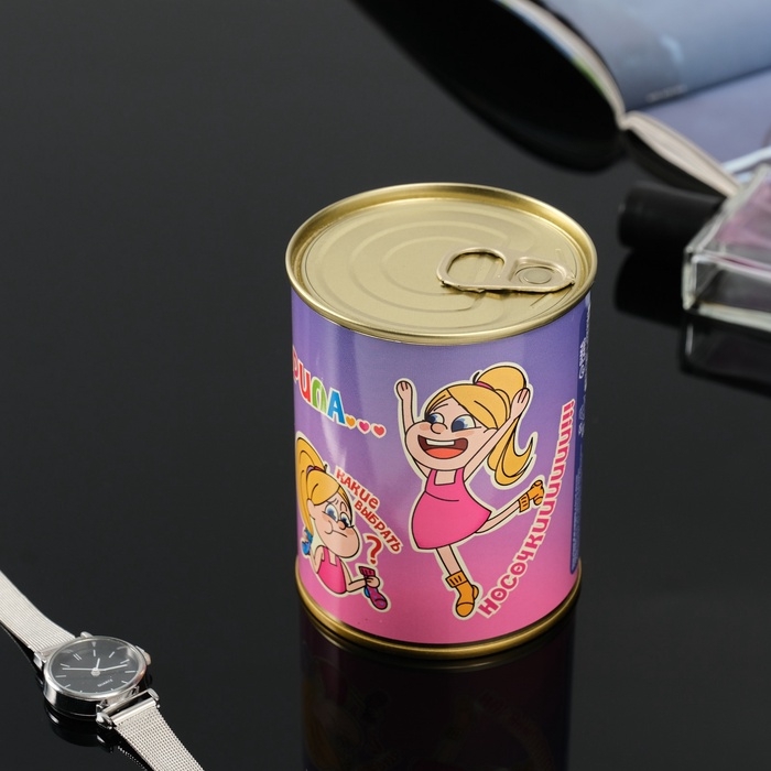 Подарочные носки в банке &laquo;Я же говорила...&raquo;, (внутри носки женские, цвет белый)