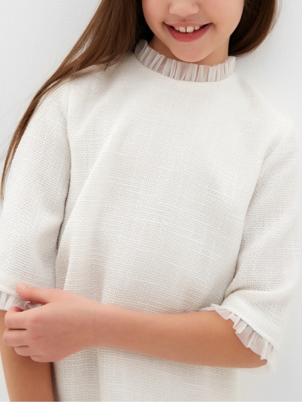 Платье нарядное детское MINAKU: PartyDress, цвет белый, рост 152 см Платье нарядное детское MINAKU: PartyDress, цвет белый, рост 152 см